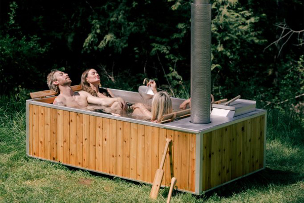 Unwind outdoors in a cedar hot tub built the Canadian way