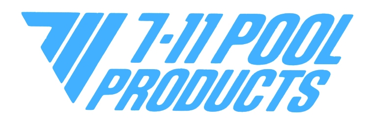7-11 Pools logo.