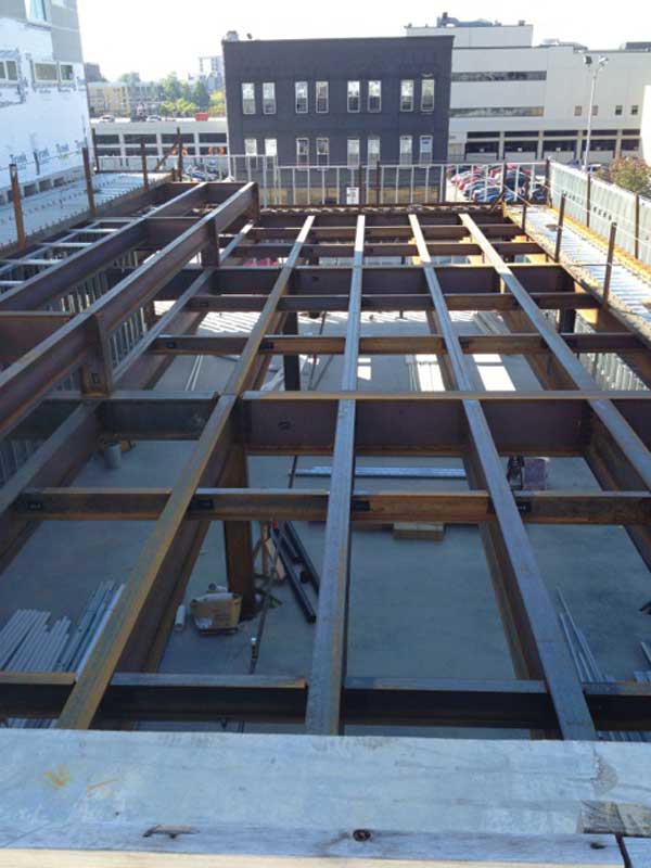 The Artistry apartment complex pool was built solely on I-beams for structural support.