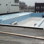 A completely watertight and cost-effective polyvinyl chloride (PVC) membrane was applied to the surface of the pool.