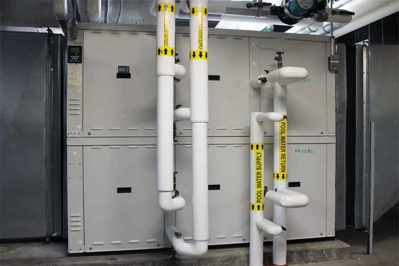 Photo courtesy Seresco Technologies Inc. Natatorium dehumidification system