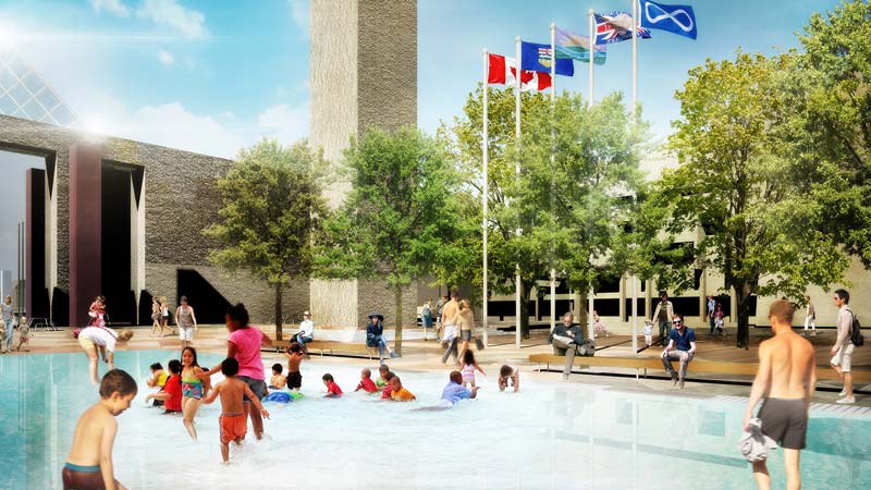 Illustration courtesy City of Edmonton Proposed design of Edmonton’s Sir Winston Churchill Square wading pool.