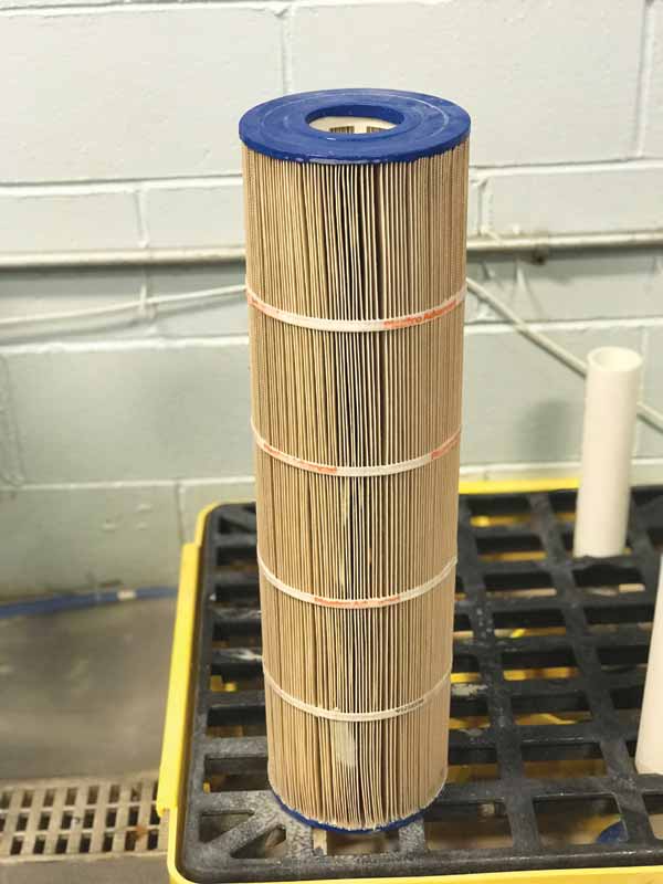 Photo courtesy Pleatco As the cartridge continues to provide service, a shorter operational cycle can be expected between washes than when the cartridge was originally installed.