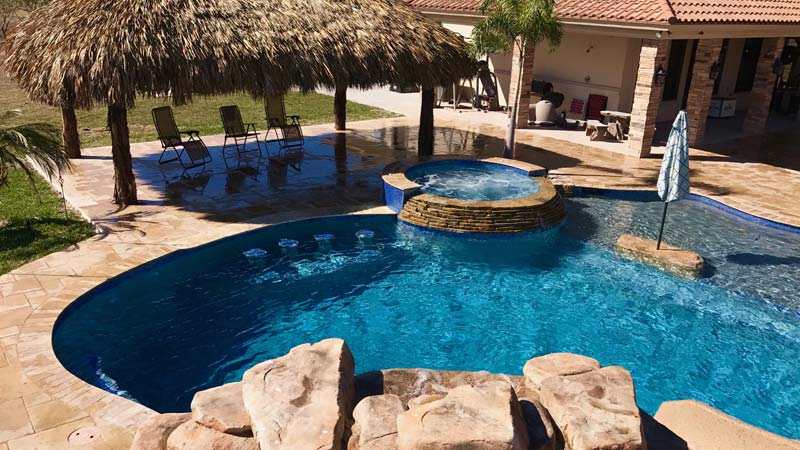Photo courtesy South Texas Pools It is important to design a project that can accommodate a number of different options.