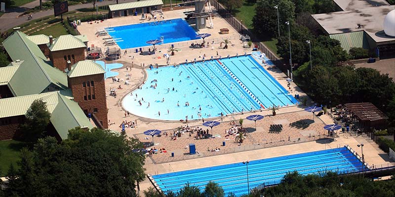Photo courtesy Parc Jean-Drapeau Now that the major excavation work conducted alongside the pools at Montreal’s Parc Jean-Drapeau, the aquatic complex is set to reopen in May.
