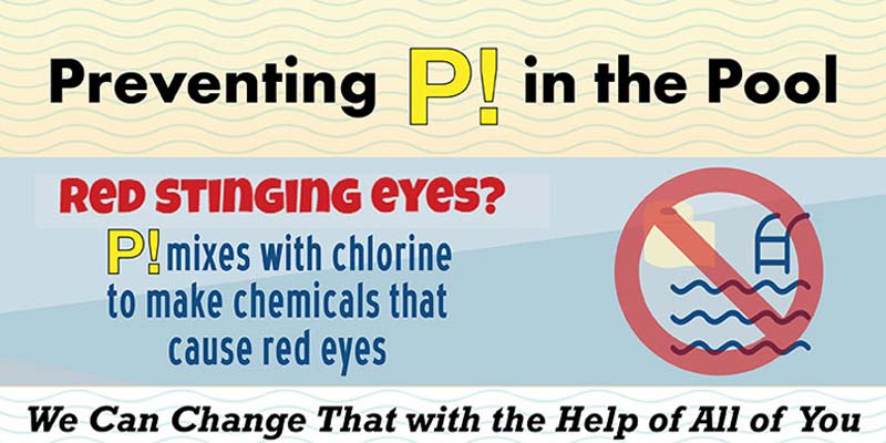 Illustration courtesy National Swimming Pool Foundation® (NSPF®) Public service message looks to positively influence bather behaviour and improve water and air quality in and around pools by preventing pee in the pool.