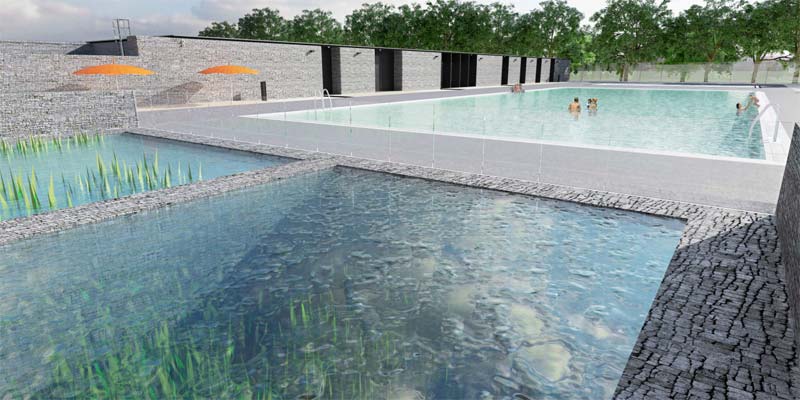 Illustration courtesy City of Edmonton The natural swimming pond at Edmonton’s Borden Park, part of a revitalization plan which began in 2010, is set to open this week.