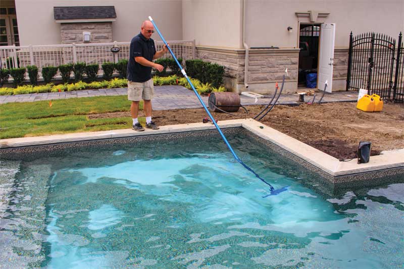 Photo by Jason Cramp Salt is the first thing that is needed to produce chlorine in a saltwater pool.