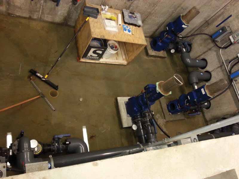 None of the four newly installed pools shared equipment, as each body of water required a different turnover rate.