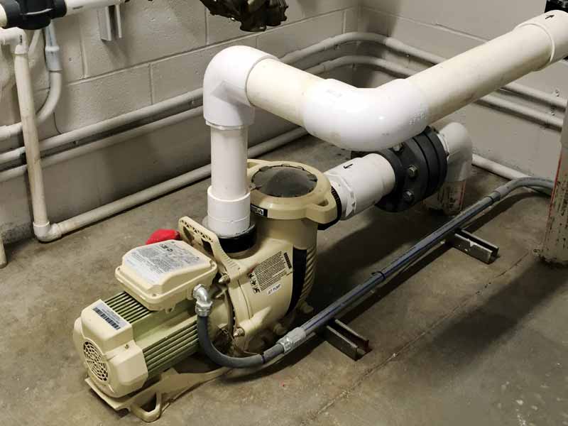 When planning the location of a pump room in relation to the pool(s), plumbing should be a consideration.