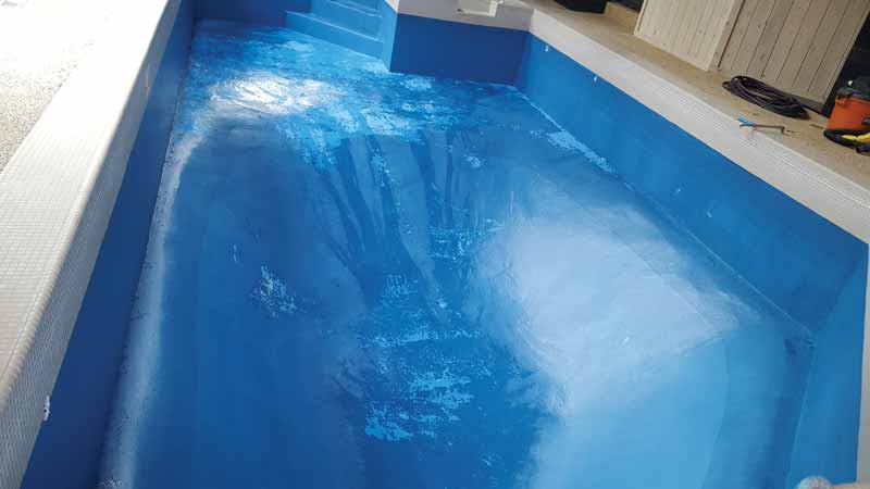 Painting the pool blue
