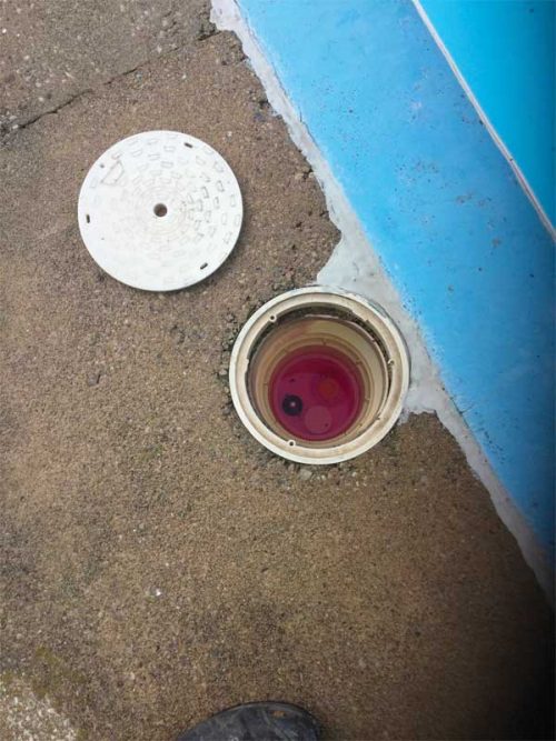 Photo courtesy Acapulco Pools Adding anti-freeze is an additional failsafe to help protect pumps and seals from any residual water left after draining.