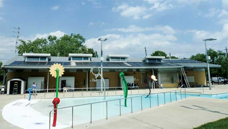 Photos courtesy City of Mississauga In 2017, the City of Mississauga commissioned Ian Sinclair, a specialized consulting engineer, to assess the feasibility of installing a solar water heating system at the Lions Club of Credit Valley outdoor pool.