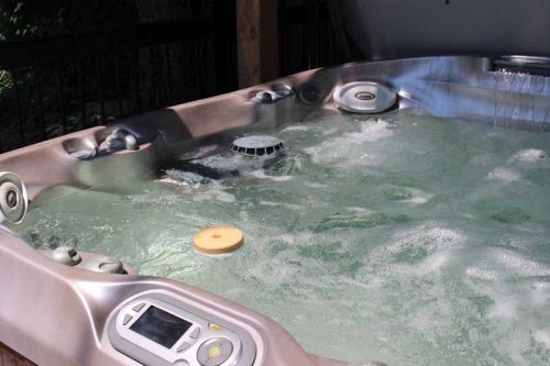 Photo by Jason Cramp Many newer hot tubs come from the factory or have options to add secondary disinfection devices, which can help improve the water quality and lessen the amount of maintenance work.
