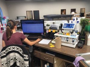 Photo courtesy Urban Life Pools & Hot Tubs When customers come in, the water-testing station should be a key feature of the showroom that is easily accessible by customers.