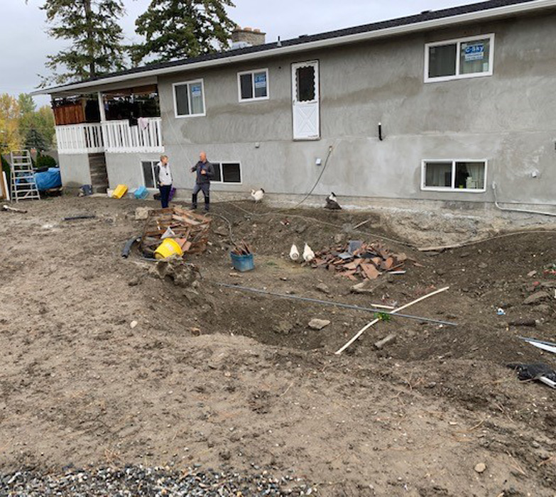 Photo courtesy Allan Horwood The British Columbia homeowner’s property was left in shambles for an entire year after the builder she hired to install a new deck around her existing pool not only ripped out the old deck out, but also took out her pool in the process.